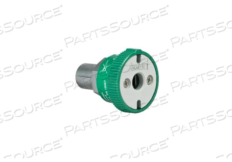 COUPLER, 1/4 IN MNPT X FEMALE, OXYGEN, GREEN by Precision Medical, Inc.