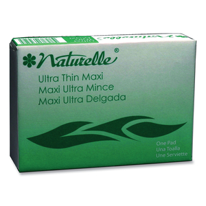 NATURELLE MAXI PADS, #4 ULTRA THIN WITH WINGS, 200 INDIVIDUALLY WRAPPED/CARTON by Impact Products