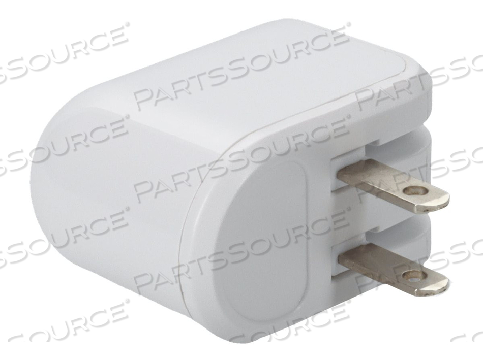 ADDON, POWER ADAPTER, 12 WATT, 2.4 A, 2 OUTPUT CONNECTORS (USB), WHITE by ADDON