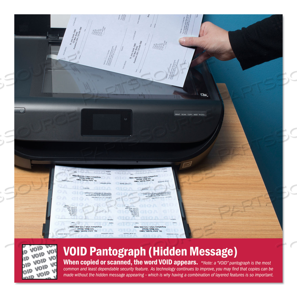 MEDICAL SECURITY PAPERS, 24 LB BOND WEIGHT, 8.5 X 11, BLUE by Docugard