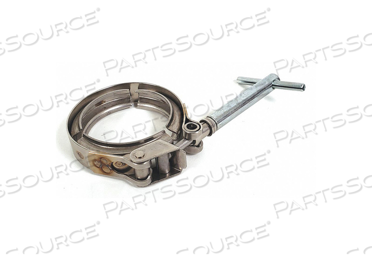 V-BAND CLAMP WITH T-HANDLE 2 IN DIA. SS by Detroit Flex Defense V-BAND CLAMP WITH T-HANDLE 2 IN DIA. SS by Detroit Flex Defense