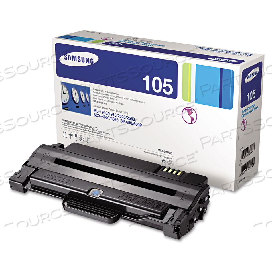 MLT-D105S TONER, 1,500 PAGE-YIELD, BLACK 