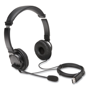 KENSINGTON USB HI-FI HEADPHONES WITH MIC - HEADSET - ON-EAR - WIRED - BLACK by Kensington Computer Products