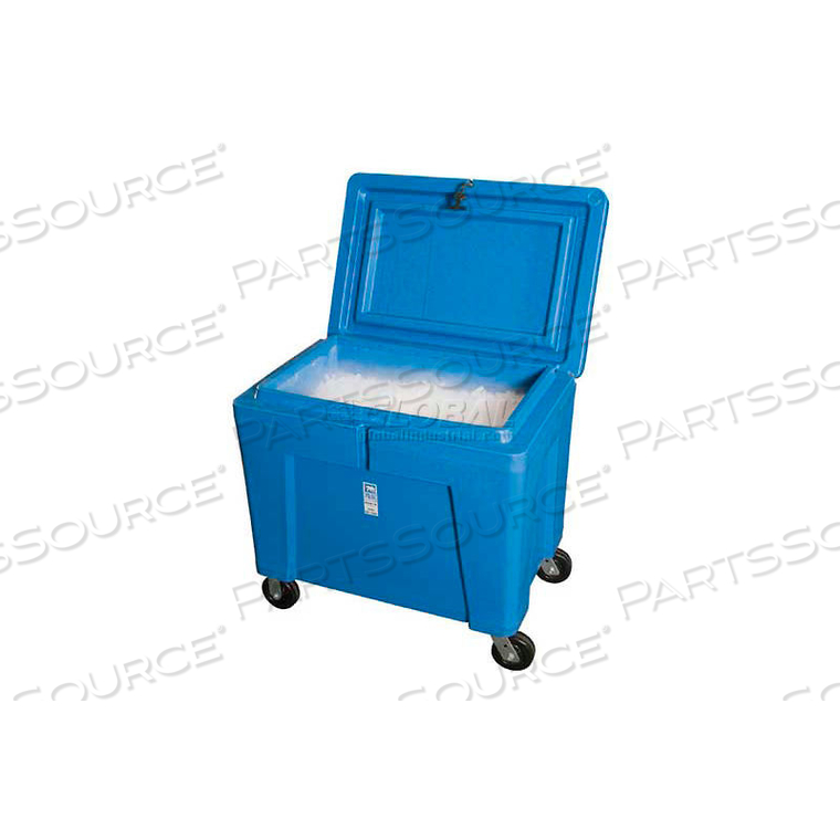 POLAR CHEST DRY ICE STORAGE CONTAINER WITH LID AND CASTERS PB11HLC - 42"L X 29"W X 39"H by Rotonics Manufacturing Inc POLAR CHEST DRY ICE STORAGE CONTAINER WITH LID AND CASTERS PB11HLC - 42"L X 29"W X 39"H by Rotonics Manufacturing Inc