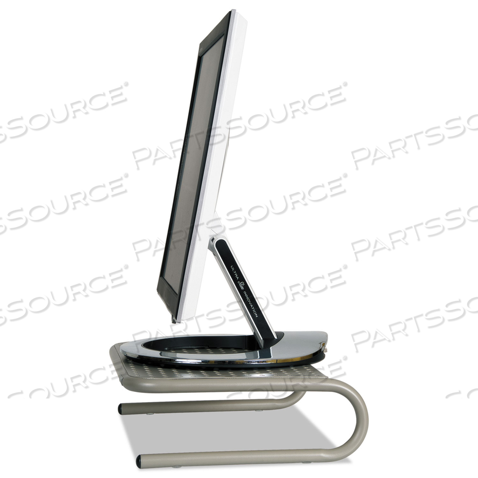 METAL ART JR. MONITOR STAND, 14.75" X 11" X 4.25", PEWTER, SUPPORTS 40 LBS 