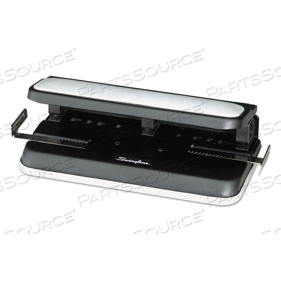 32-SHEET EASY TOUCH TWO- TO THREE-HOLE PUNCH WITH CINTAMATIC CENTERING, 9/32" HOLES, BLACK/GRAY by Swingline GBC 32-SHEET EASY TOUCH TWO- TO THREE-HOLE PUNCH WITH CINTAMATIC CENTERING, 9/32" HOLES, BLACK/GRAY by Swingline GBC
