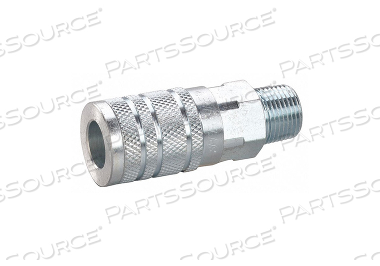 QUICK CONNECT HOSE COUPLING, INDUSTRIAL, STEEL, SOCKET, MALE, NPT, COUPLING SIZE 1/2 IN by Speedaire