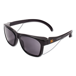 MAVERICK SAFETY GLASSES, BLACK, POLYCARBONATE FRAME, SMOKE LENS by KleenGuard
