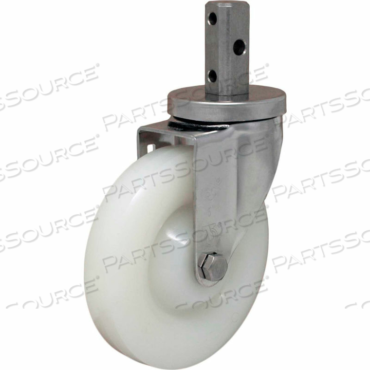 CASTERS SWIVEL STEM CASTER - 3"DIA. NYLON WITH 2"H STEM 