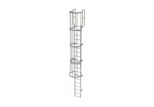 FIXED LADDER W/ SAFETY CAGE STEEL 18 FT. by Tri-Arc FIXED LADDER W/ SAFETY CAGE STEEL 18 FT. by Tri-Arc