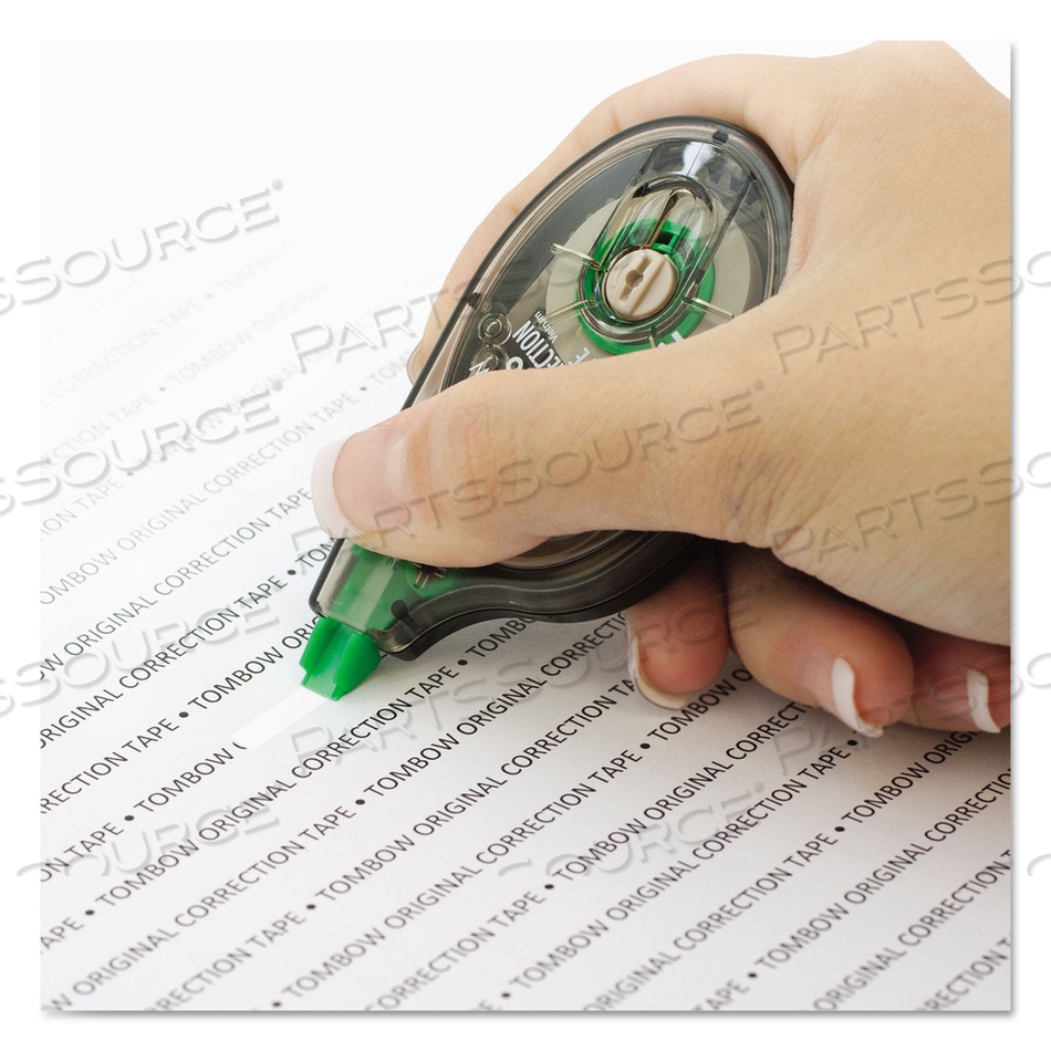 MONO CORRECTION TAPE, GRAY/CLEAR APPLICATOR, 0.17" X 394", WHITE TAPE by Tombow