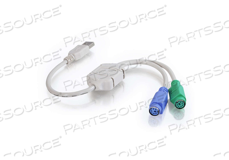 1FT USB-A MALE - PS/2 FEMALE KEYBOARD/MOUSE ADAPTER CABLE - BEIGE by Legrand AV (C2G)