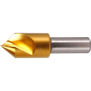 3/4" DIA., 1/2" SHANK, 2-3/4" OAL, 60, SINGLE FLUTE SINGLE END COUNTERSINK, COBALT, TIN by Melin Tool Company