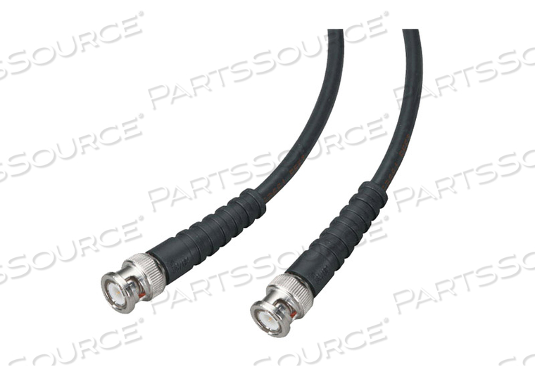 COAX PATCH CABLE - RG59 SHIELDED SOLID PVC 75-OHM BNC M/M BK 6FT 