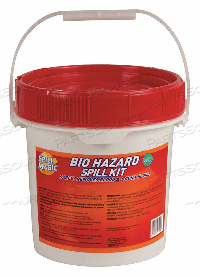BIOHAZARD SPILL KIT, PAIL CONTAINER by Spill Magic