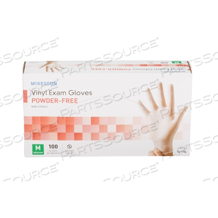 VINYL GLOVES, MEDIUM, CLEAR (100 PER BOX) by McKesson