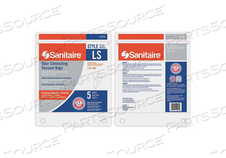 DISPOSABLE VACUUM BAG LS PK5 by Sanitaire