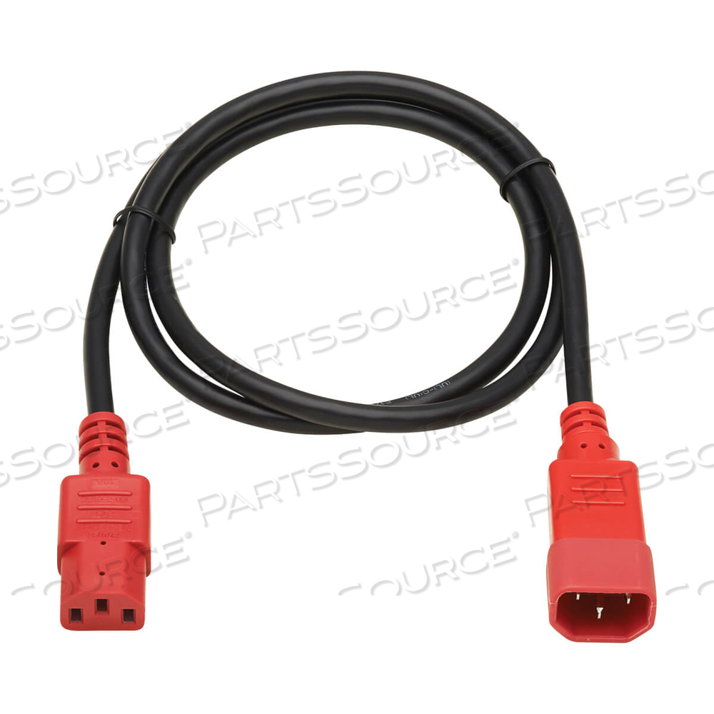 4FT POWER CORD 18AWG 10A 125V C14 TO C13 RED CONNECTOR by Tripp Lite 4FT POWER CORD 18AWG 10A 125V C14 TO C13 RED CONNECTOR by Tripp Lite
