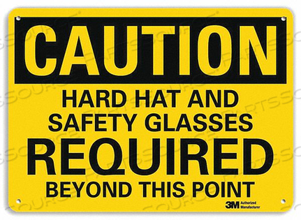 SAFETY SIGN HARD HAT SFETY GLASSES 10INH by Lyle Signs Inc.