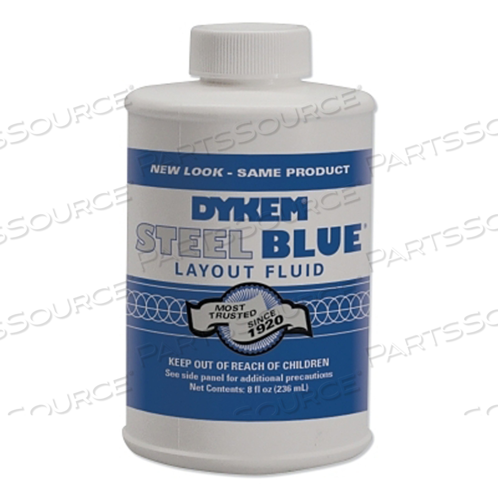 LAYOUT FLUID, 8 OZ BRUSH-IN-CAP, BLUE by Dykem