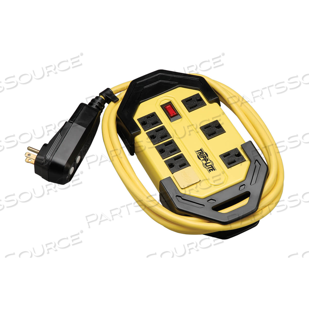 SAFETY POWER STRIP 120V 5-15R 8 OUTLET METAL 25FT CRD GFCI PLUG by Tripp Lite SAFETY POWER STRIP 120V 5-15R 8 OUTLET METAL 25FT CRD GFCI PLUG by Tripp Lite