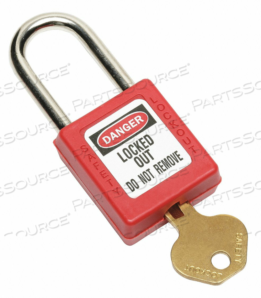LOCKOUT PADLOCK ALUMINUM RED by Ability One LOCKOUT PADLOCK ALUMINUM RED by Ability One