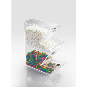 STACKABLE TOPPING DISPENSER WITH NOTCH 4"W X 11"D X 7"H by Cal Mil Plastics