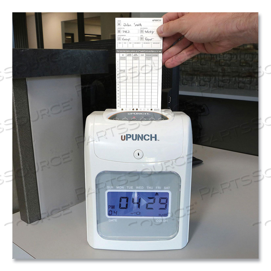 UB2000 ELECTRONIC CALCULATING TIME CLOCK BUNDLE, LCD DISPLAY, GRAY by uPunch UB2000 ELECTRONIC CALCULATING TIME CLOCK BUNDLE, LCD DISPLAY, GRAY by uPunch