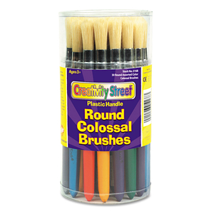 COLOSSAL BRUSH, NATURAL BRISTLE, ROUND PROFILE, 30/SET by Creativity Street