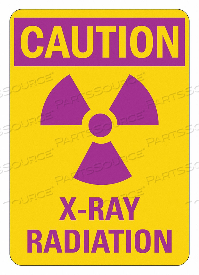 RADIATION SIGN 7 W 10 H 0.004 THICKNESS by Lyle Signs Inc.