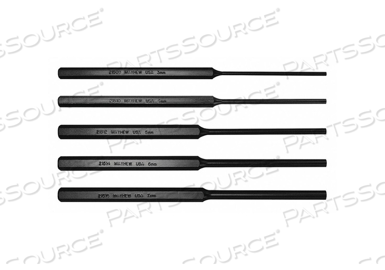 PIN PUNCH SET 5-PIECE STEEL by Mayhew