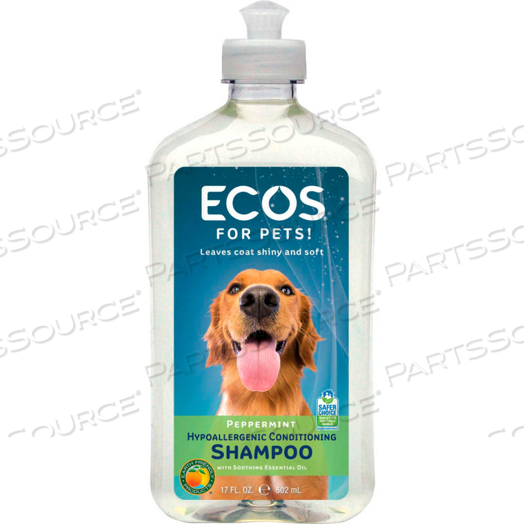 ECOS, PET HYPOALLERGENIC CONDITIONING SHAMPOO, PEPPERMINT, 17OZ. 