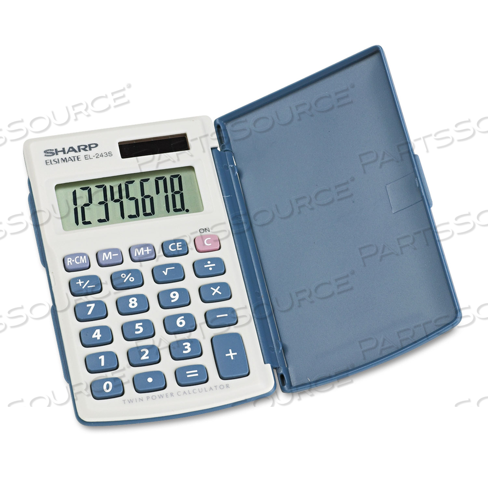 EL-243SB SOLAR POCKET CALCULATOR, 8-DIGIT LCD by Sharp Electronics Corporation