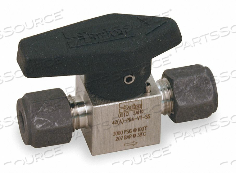 ROTARY PLUG VALVE 3/8 IN 316 SS 1/4 TURN by Parker Hannifin Corporation