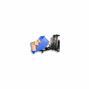 PLASTIC SELF-DUMPING FORKLIFT HOPPER W/ CASTER BASE, 1-1/10 CU. YD., 1000 LBS. CAP., BLACK by Bayhead Products