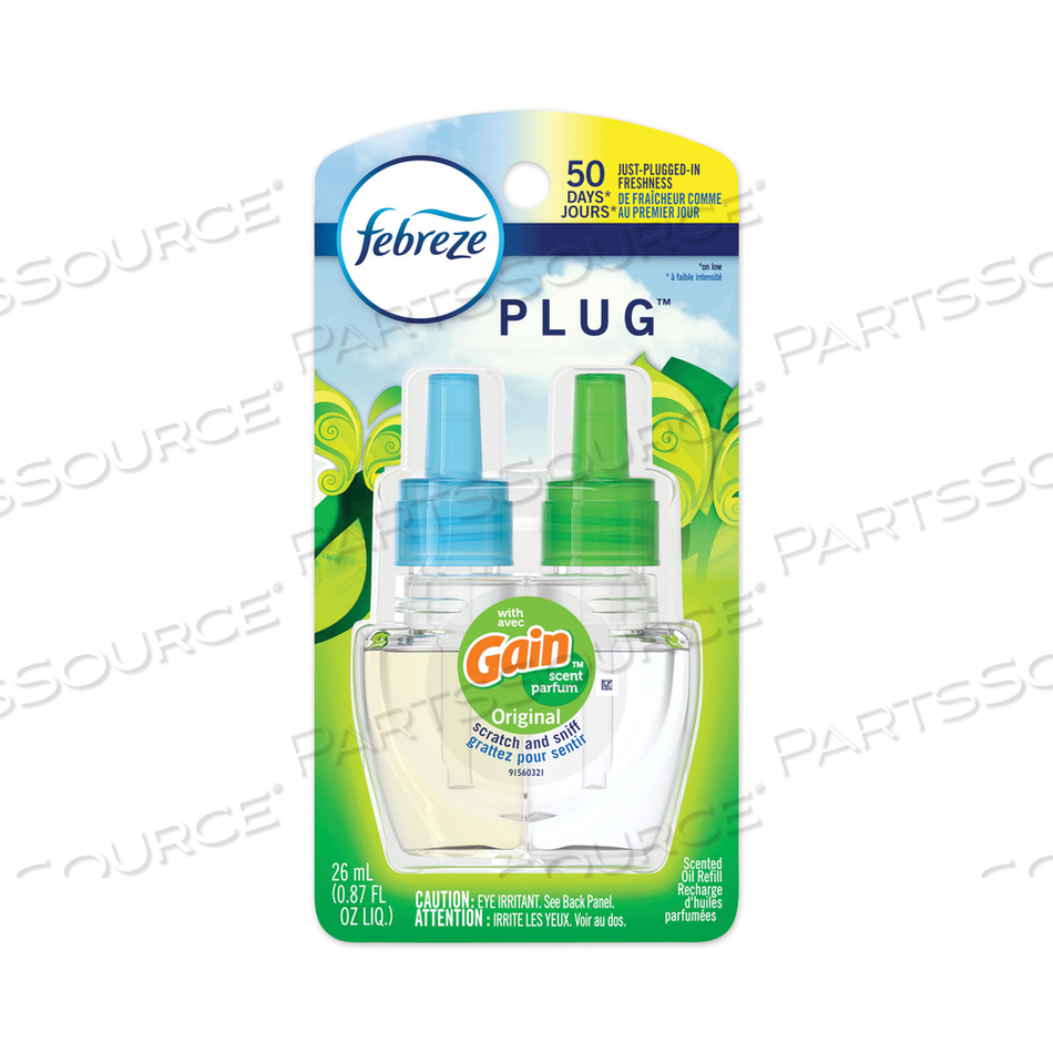 PLUG AIR FRESHENER REFILLS, GAIN ORIGINAL, 0.87 OZ by Febreze