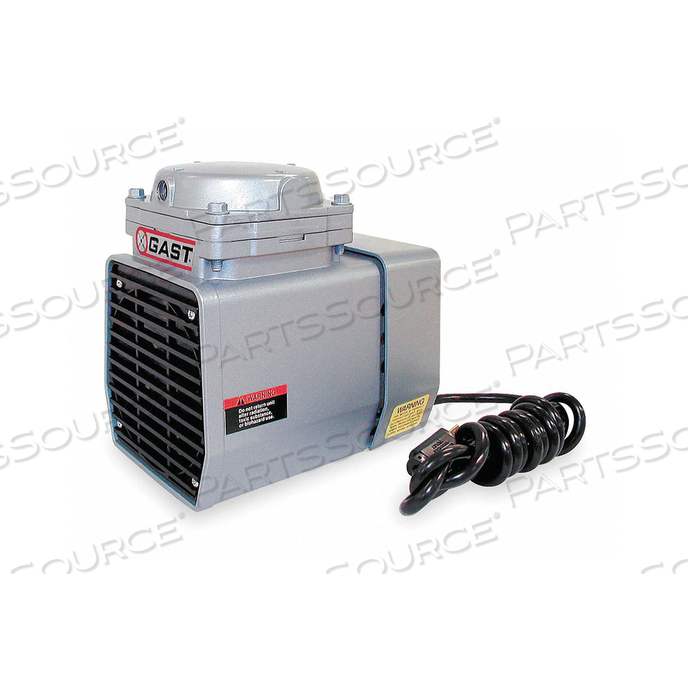 1/8 HP DIAPHRAGM COMPRESSOR/VACUUM PUMP by Gast Manufacturing, Inc. 1/8 HP DIAPHRAGM COMPRESSOR/VACUUM PUMP by Gast Manufacturing, Inc.
