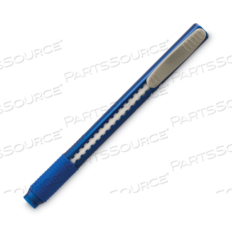 CLIC ERASER GRIP ERASER, FOR PENCIL MARKS, WHITE ERASER, BLUE BARREL by Pentel of America CLIC ERASER GRIP ERASER, FOR PENCIL MARKS, WHITE ERASER, BLUE BARREL by Pentel of America
