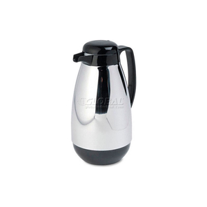 GLASS LINED CHROME-PLATED CARAFE, 1-LITER CAPACITY, BLACK TRIM by Hormel Food Sales