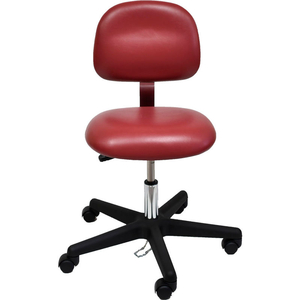 ESD-SAFE VINYL CHAIR WITH NYLON BASE WITH DRAG CHAIN BURGUNDY by Industrial Seating
