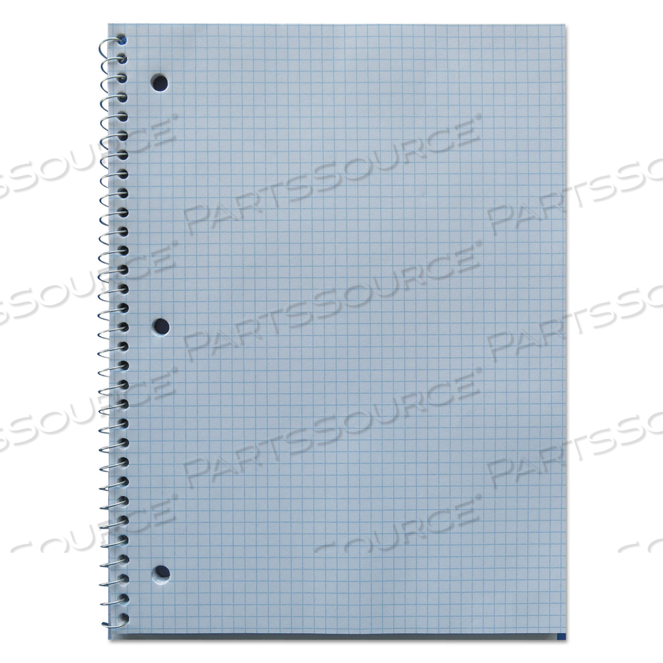 WIREBOUND NOTEBOOK, 1 SUBJECT, QUADRILLE RULE, BLACK COVER, 10.5 X 8, 70 SHEETS by Universal