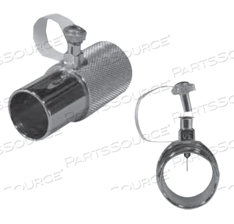 VAPORIZER, IN CIRCUIT, 22MMM X 22MMF X 30GA INJECTION POINT (LUERF LOCK W/ CAP), CHROME BRASS by Anesthesia Associates