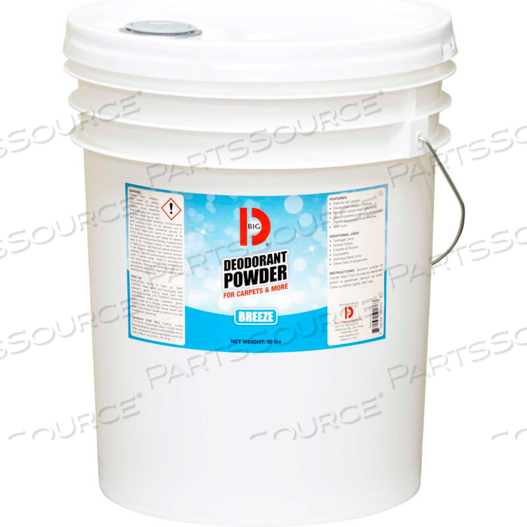 CARPET DEODORANT POWDER, 50 LB. CONTAINER by Big D