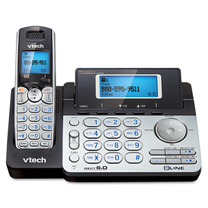 TWO-LINE EXPANDABLE CORDLESS PHONE WITH ANSWERING SYSTEM by Vtech