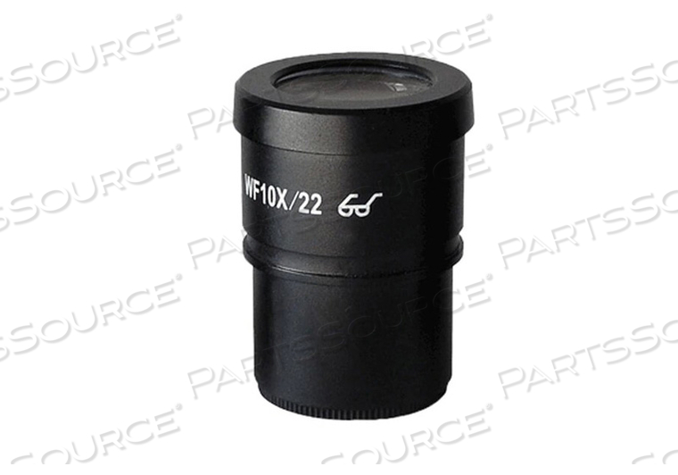 10X WIDEFIELD MICROSCOPE CROSSHAIR SCALE EYEPIECE WITH RETICLE - BLACK by View Solutions Inc.(formerly BoliOptics)