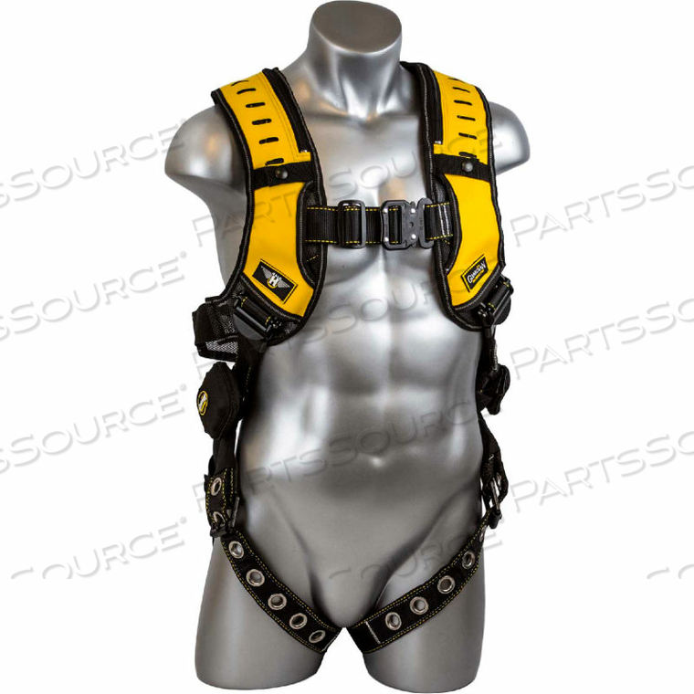 HALO HARNESS WITH TRAUMA STRAP, TOUNGUE BUCKLE LEG CONNECTION, M-L 
