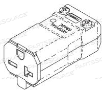 HOSPITAL GRADE FEMALE CONNECTOR (20A @ 250VAC, NEMA 6-20R) 