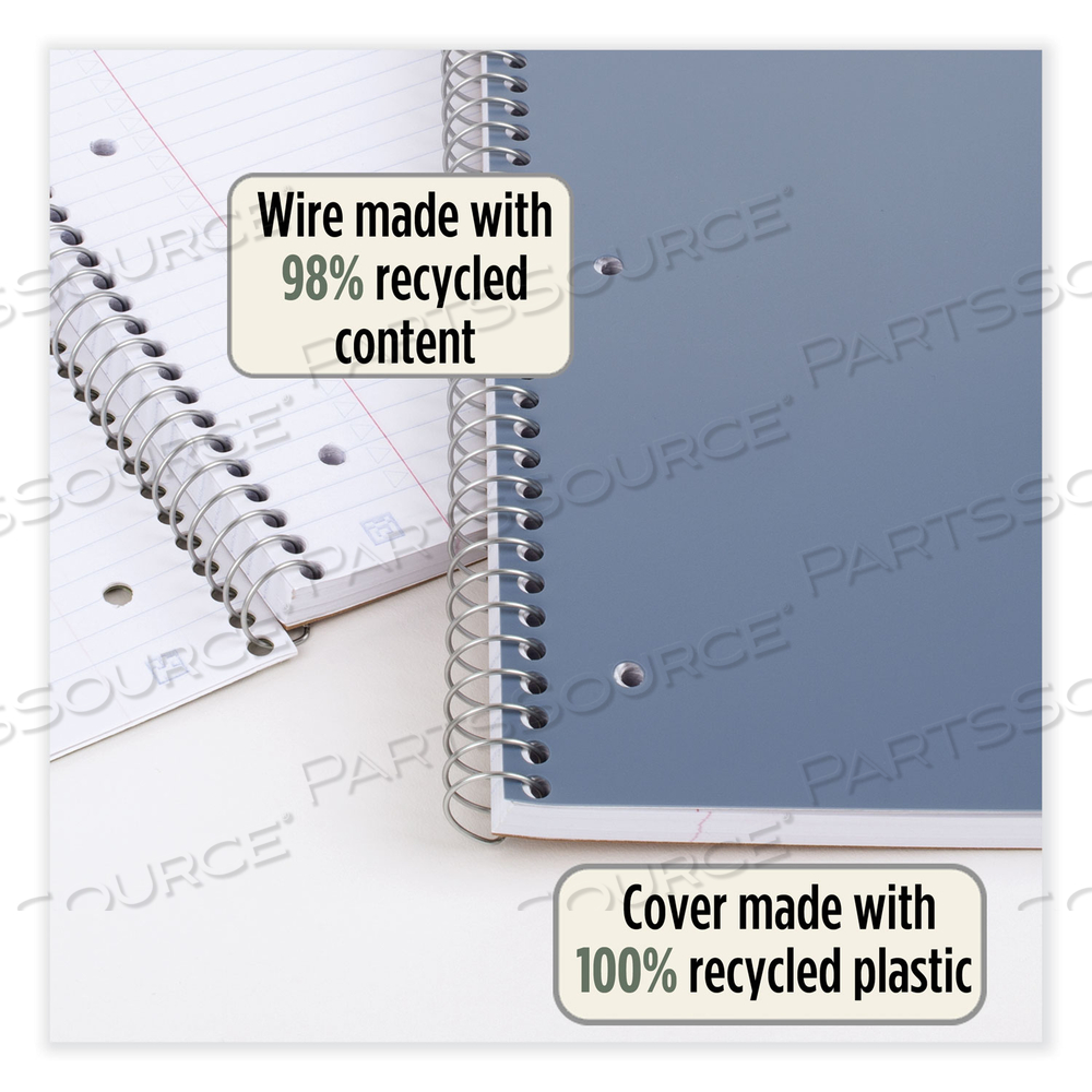 RECYCLED NOTEBOOK, 1 SUBJECT, MEDIUM/COLLEGE RULE, RANDOMLY ASSORTED COVER, 11 X 8.5 SHEETS by Five Star