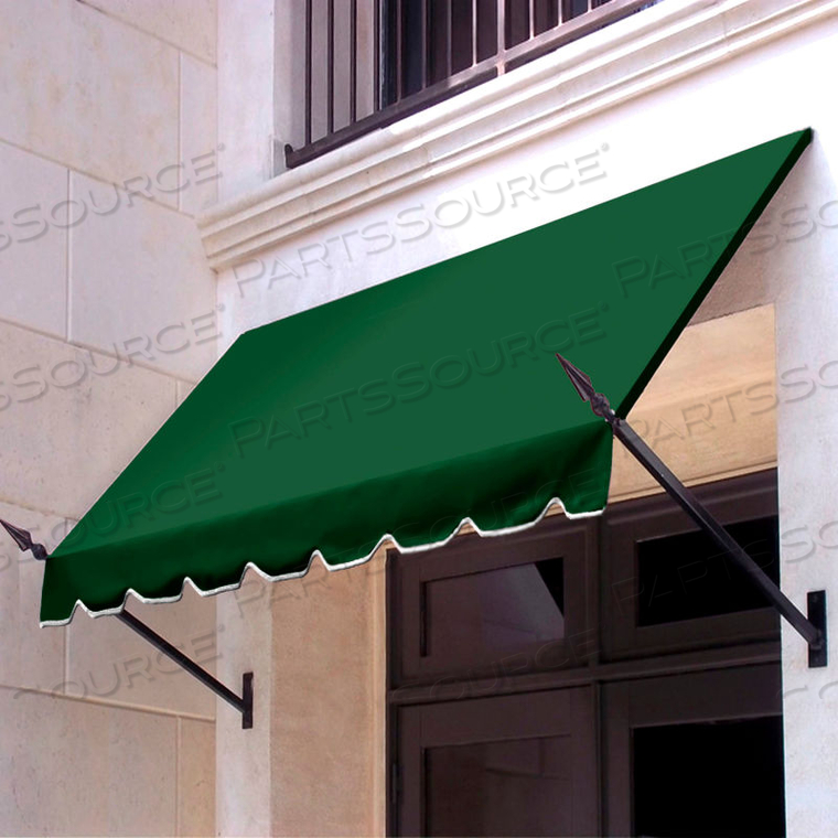 SPEAR ARM AWNING 8-3/8'W X 3-11/16'H X 2'D FOREST GREEN 