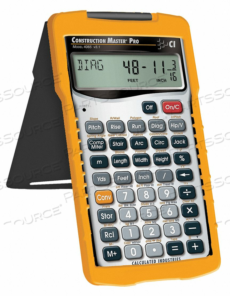CONSTRUCTION MASTER PRO - ADVANCED CONSTRUCTION-MATH FEET-INCH-FRACTION AND METRIC CALCULATOR by Calculated Industries CONSTRUCTION MASTER PRO - ADVANCED CONSTRUCTION-MATH FEET-INCH-FRACTION AND METRIC CALCULATOR by Calculated Industries